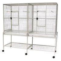 DOUBLE FLIGHT CAGE WITH DIVIDER - 64"x21"x65"