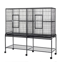 DOUBLE FLIGHT CAGE WITH DIVIDER - 64"x21"x65"