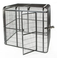 WALK IN AVIARY WITH FRONT DOOR LOCATED ON 86'' SIDE - 86" x 62" x 79"