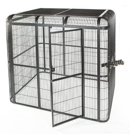 WALK IN AVIARY WITH FRONT DOOR LOCATED ON 86'' SIDE - 86" x 62" x 79"