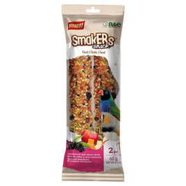 SMAKERS ZEBRA FINCH TREAT STICKS FRUIT TWIN PACK